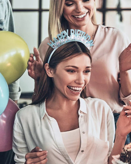 Coronita Decorativa pentru Petreceri, Tema Aniversare, Model Happy Birthday, Marime Universala