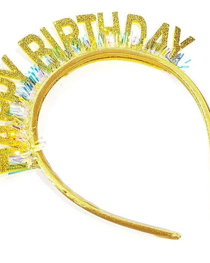 Coronita Decorativa pentru Petreceri, Tema Aniversare, Model Happy Birthday, Marime Universala