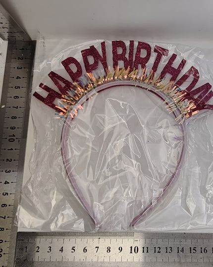 Coronita Decorativa pentru Petreceri, Tema Aniversare, Model Happy Birthday, Marime Universala