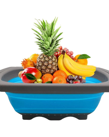 Cos de Scurgere Retractabil pentru Chiuveta, cu Filtru, pentru Fructe si Legume, de Uz Casnic,Design Extensibil pana la , cu Manere de Prindere