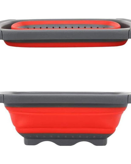 Cos de Scurgere Retractabil pentru Chiuveta, cu Filtru, pentru Fructe si Legume, de Uz Casnic,Design Extensibil pana la , cu Manere de Prindere