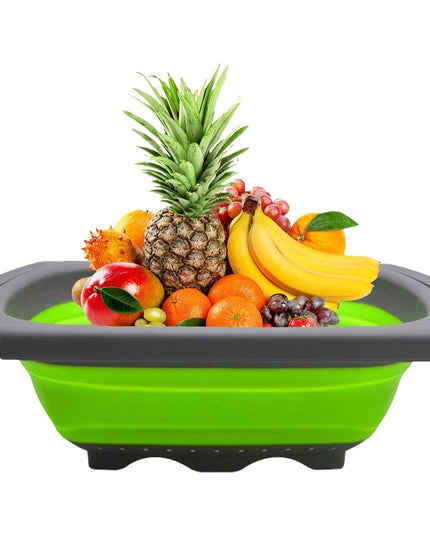 Cos de Scurgere Retractabil pentru Chiuveta, cu Filtru, pentru Fructe si Legume, de Uz Casnic,Design Extensibil pana la , cu Manere de Prindere