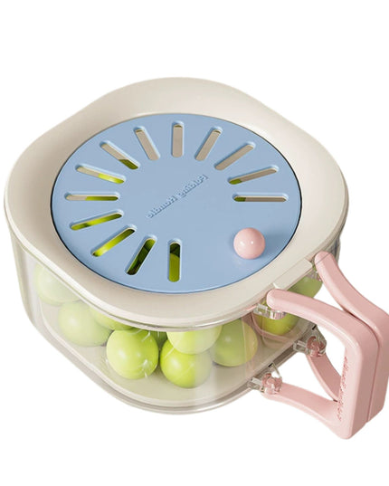 Cos de Scurgere pentru Fructe 2 in 1, din Plastic Durabil, Filtru Telescopic, Scurgator de Fructe si Legume, pentru Uz Casnic, 15 x 15 x 8.5 cm, /