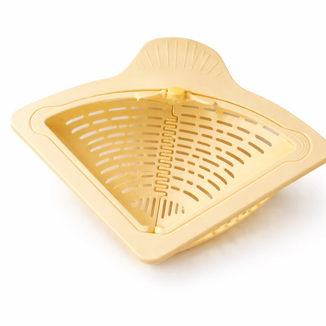 Cos Scurgere Chiuveta, Strecuratoare Triunghiulara pentru Bucatarie, Suport Depozitare, Cos Perforat, Clatire cu Jet de Apa, 23 x 9.5x 6 cm