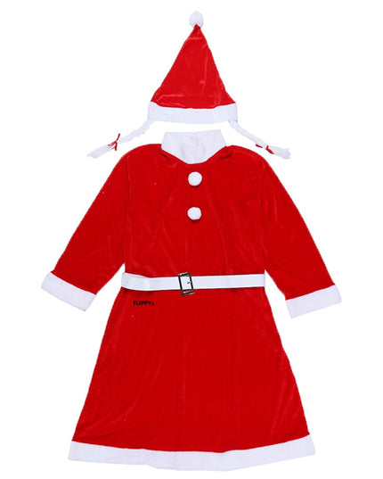 Costum Craciunita ® Femeie, Adult, 3 piese, Catifea