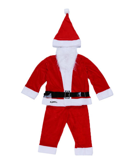 Costum Mos Craciun ® Baiat, 1-3 ani, 5 piese, aproximativ , Catifea