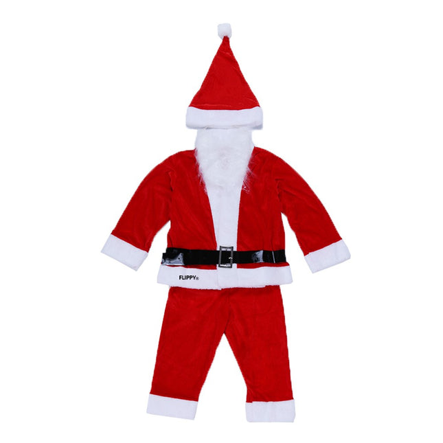 Costum Mos Craciun ® Baiat, 1-3 ani, 5 piese, aproximativ , Catifea