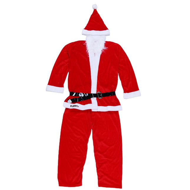 Costum Mos Craciun ® Barbat, Adult, 5 piese, Catifea