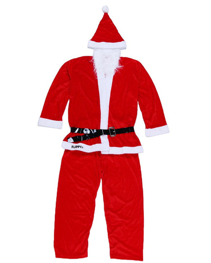 Costum Mos Craciun ® Barbat, Adult, 5 piese, Catifea