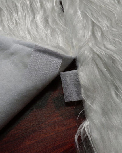 Covor pentru bradul de Craciun White Haipai, diametru , blana cu o grosime