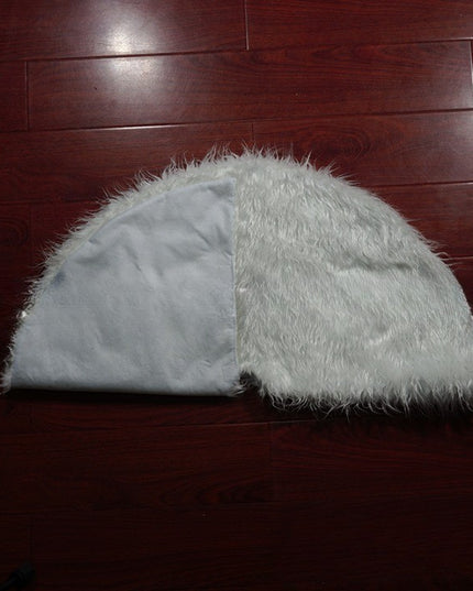 Covor pentru bradul de Craciun White Haipai, diametru , blana cu o grosime