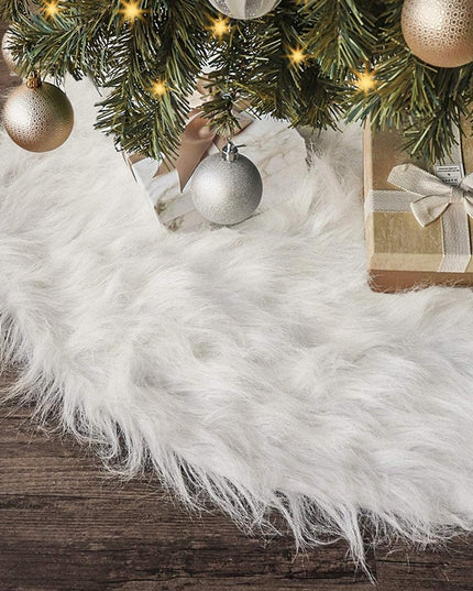 Covor pentru bradul de Craciun White Haipai, diametru , blana cu o grosime