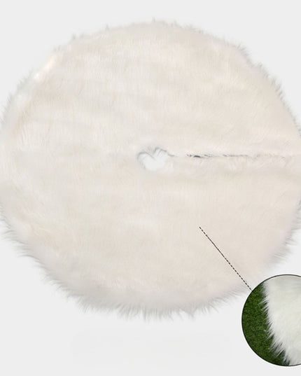Covor pentru bradul de Craciun White Haipai, diametru , blana cu o grosime