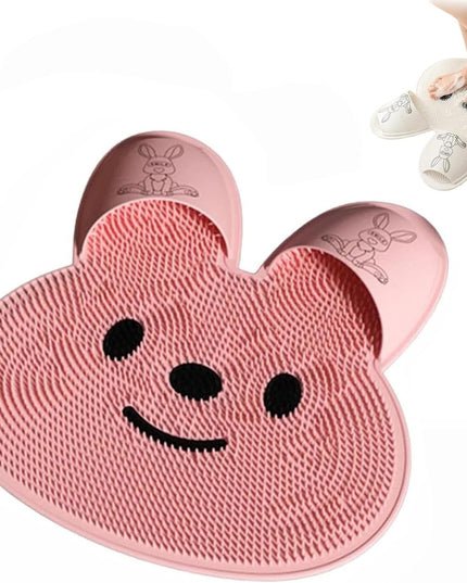 Covoras de Baie, pentru Masaj/Spalat Picioare, din TPE, Antiderapant,Model Iepuras