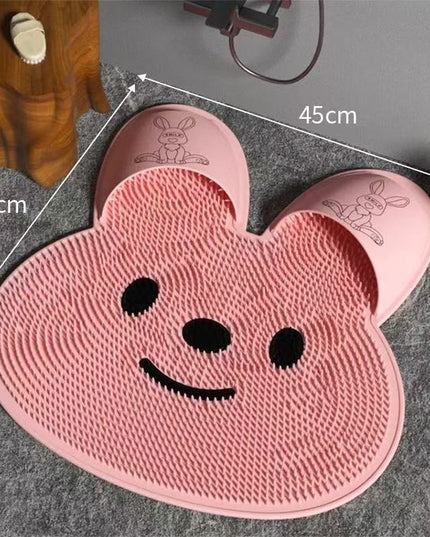 Covoras de Baie, pentru Masaj/Spalat Picioare, din TPE, Antiderapant,Model Iepuras