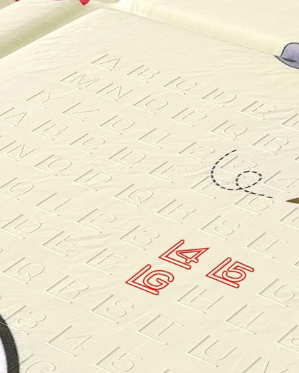 Covoras pentru Copii, cu 2 Fete, Model Casute in Copaci/Iepurasi, din XPE+PE, Impermeabil, Antiderapant, Protectie Termica, +3 Luni, Pliabil