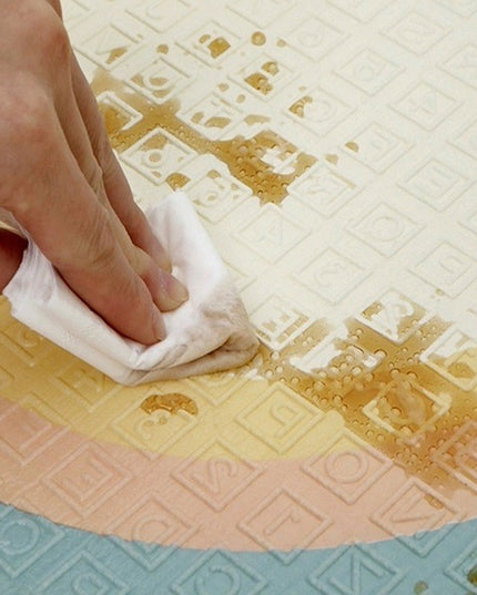 Covoraș de Joaca pentru Copii Termic cu 2 Fete, Model Lumea Animalelor si Calatorie pe mare, cu Spuma, Impermeabil, Antiderapant