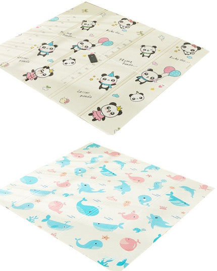 Covoras de Joaca pentru Copii Termic cu 2 Fete, Model Ursuleți si Delfini, cu Spuma, Impermeabil, Antiderapant, x x