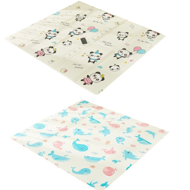 Covoras de Joaca pentru Copii Termic cu 2 Fete, Model Ursuleți si Delfini, cu Spuma, Impermeabil, Antiderapant, x x