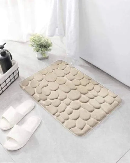 Covoras pentru Baie Antiderapant, Uscare Rapida, Model 3D Piatra