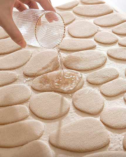 Covoras pentru Baie Antiderapant, Uscare Rapida, Model 3D Piatra