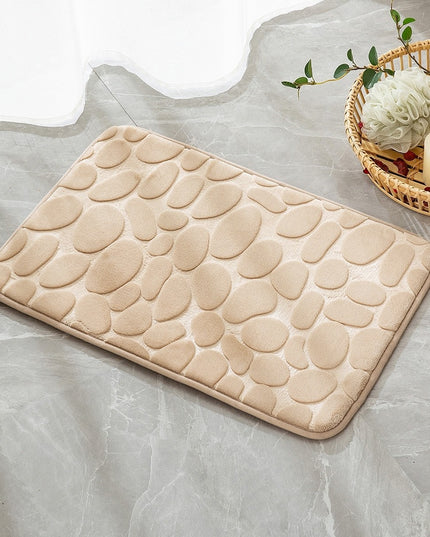 Covoras pentru Baie Antiderapant, Uscare Rapida, Model 3D Piatra