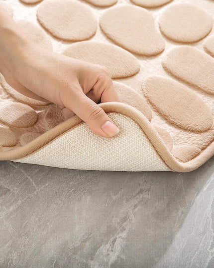 Covoras pentru Baie Antiderapant, Uscare Rapida, Model 3D Piatra