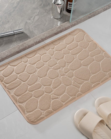 Covoras pentru Baie Antiderapant, Uscare Rapida, Model 3D Piatra