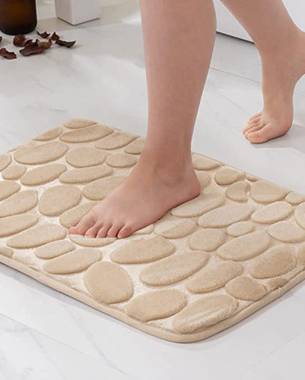 Covoras pentru Baie Antiderapant, Uscare Rapida, Model 3D Piatra