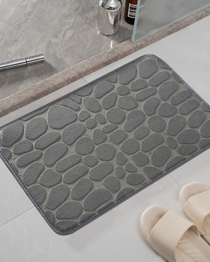 Covoras pentru Baie Antiderapant, Uscare Rapida, Model 3D Piatra