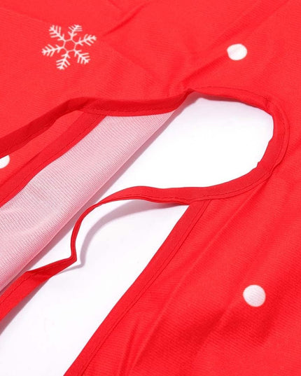 Covoras pentru Bradul de Craciun, din Tesatura Pufoasa, cu Fundite de Prindere, Model Brazi