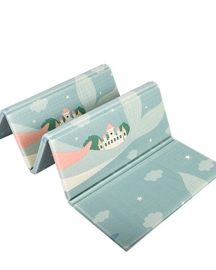 Covoras pentru Copii, cu 2 Fete, Model Balene/Iepurasi, din XPE+PE, Impermeabil, Antiderapant, Protectie Termica, +3 Luni, Pliabil