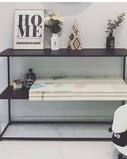 Covoras pentru Copii, cu 2 Fete, Model Panda/Party, din XPE+PE, Impermeabil, Antiderapant, Protectie Termica, +3 Luni, Pliabil