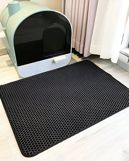 Covoras pentru Litiera, Covor cu Doua Fete pentru Pisici, Rezistent la Apa, Colectare Granule de Nisip, Antiderapant