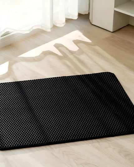 Covoras pentru Litiera, Covor cu Doua Fete pentru Pisici, Rezistent la Apa, Colectare Granule de Nisip, Antiderapant