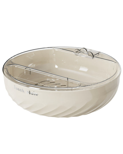 Bol cu Doua Straturi, pentru Fructe, Legume, Snacks, cu Strat de Scurgere a Apei, Suport pentru Telefonul Mobil