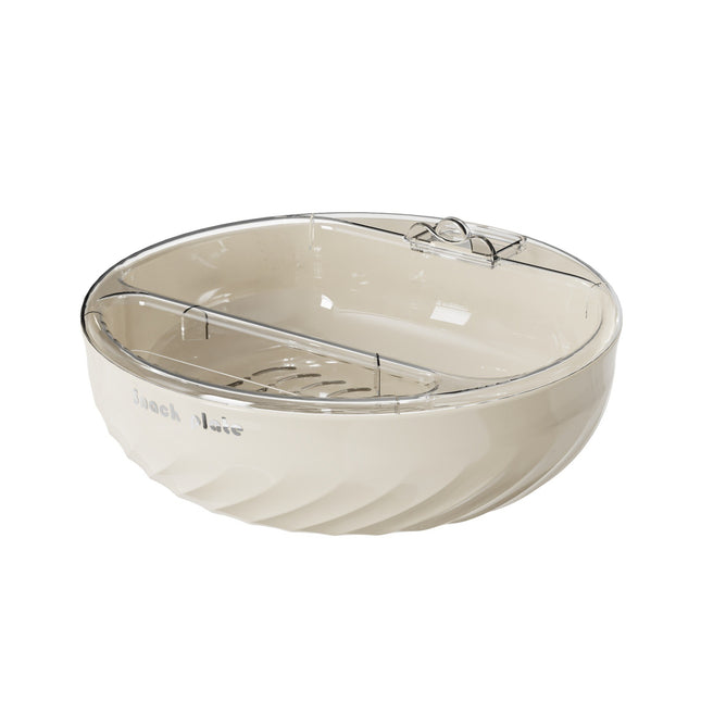 Bol cu Doua Straturi, pentru Fructe, Legume, Snacks, cu Strat de Scurgere a Apei, Suport pentru Telefonul Mobil