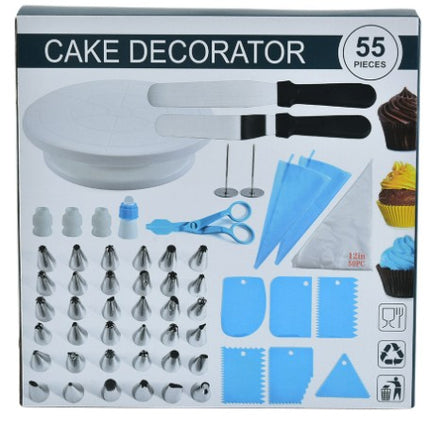 55 Piese Ustensile pentru Ornare Prajituri, din Plastic si Otel Inoxidabil