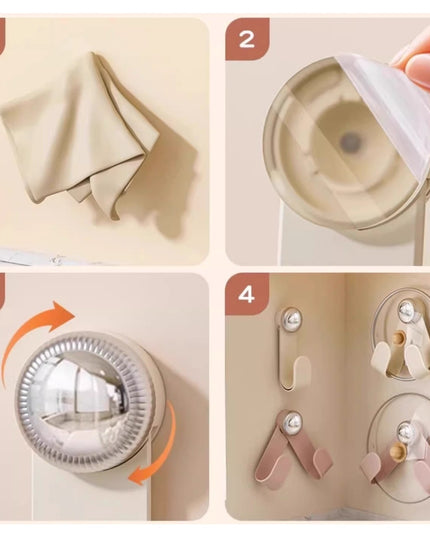 Suport de Bucatarie, Rotativ, din Plastic, Aplicare prin Lipire