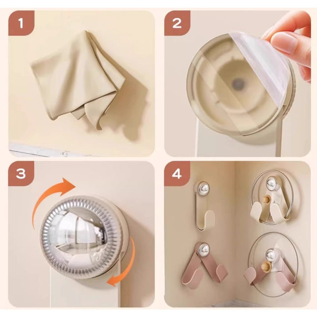 Suport de Bucatarie, Rotativ, din Plastic, Aplicare prin Lipire