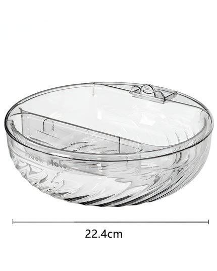 Bol cu Doua Straturi, pentru Fructe, Legume, Snacks, cu Strat de Scurgere a Apei, Suport pentru Telefonul Mobil