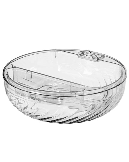 Bol cu Doua Straturi, pentru Fructe, Legume, Snacks, cu Strat de Scurgere a Apei, Suport pentru Telefonul Mobil