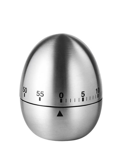 Cronometru de Bucatarie, Mecanic, Forma de Ou, din Otel Inoxidabil, 60 min Timer