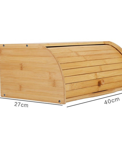 Cutie de Paine, din Lemn de Bambus, Multifunctionala, 40 x 27 x 17.3 cm, Natur