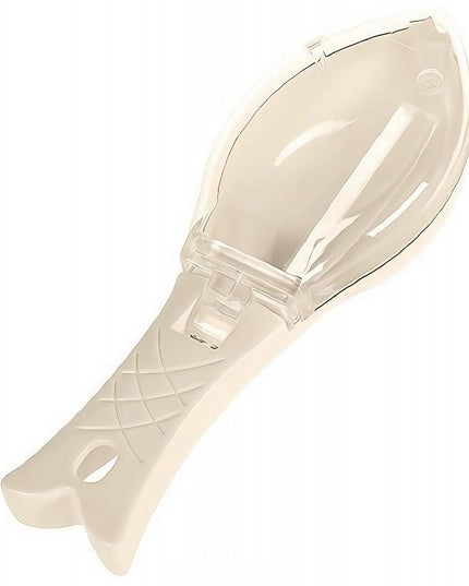 Curatator Manual Solzi de Peste, Forma Peste , Recipient cu Capcac pentru Solzi, Plastic