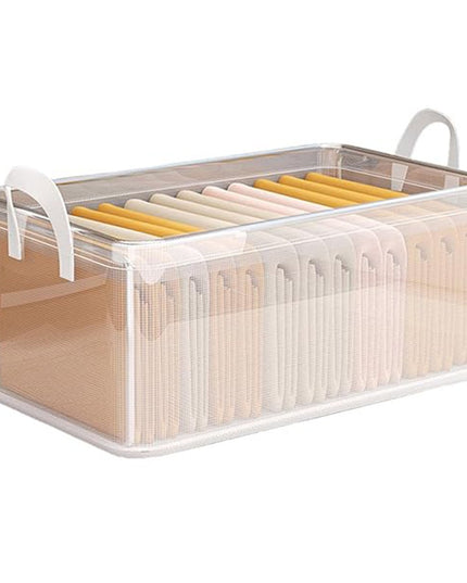 container de depozitare din PVC, de stocare, Dimensiuni multiple, Accesoriu robust pentru organizarea de uz casnic, volum 26L,Transparenta