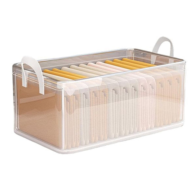 container de depozitare din PVC, de stocare, Dimensiuni multiple, Accesoriu robust pentru organizarea de uz casnic, volum 26L,Transparenta