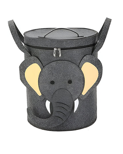 de Depozitare 2In1, Impermeabila, Covor pentru Jucarii si Lego , Capacitate Mare, cu Manere, cu Sfori, Inaltime , Model Elefan