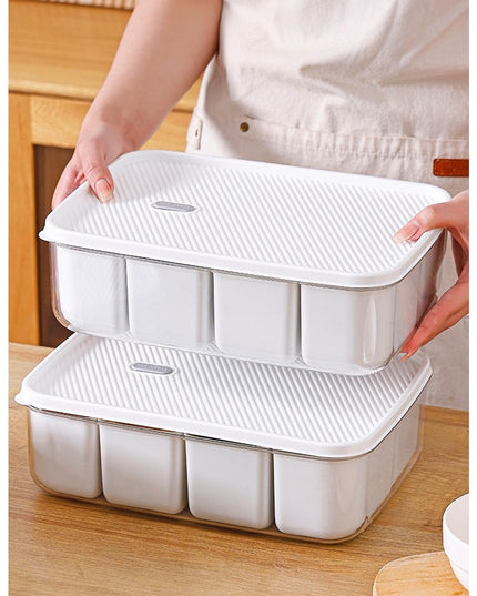 pentru Depozitare Alimente, 8 Compartimente cu Capac, Material PET+PP