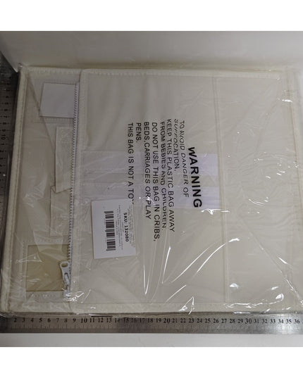 Depozitare Lenjerii de Pat, Pliabila, Capacitate 18l,din Panza Oxford cu PP Incorporat, Fereastra Vizibila